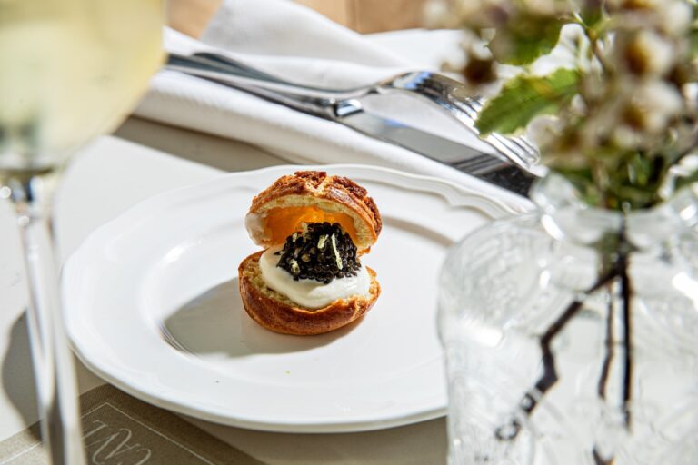 Caviar Profiterole at La Cave in Charleston, SC