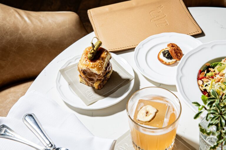 Raclette Burger Slider at La Cave in Charleston, SC