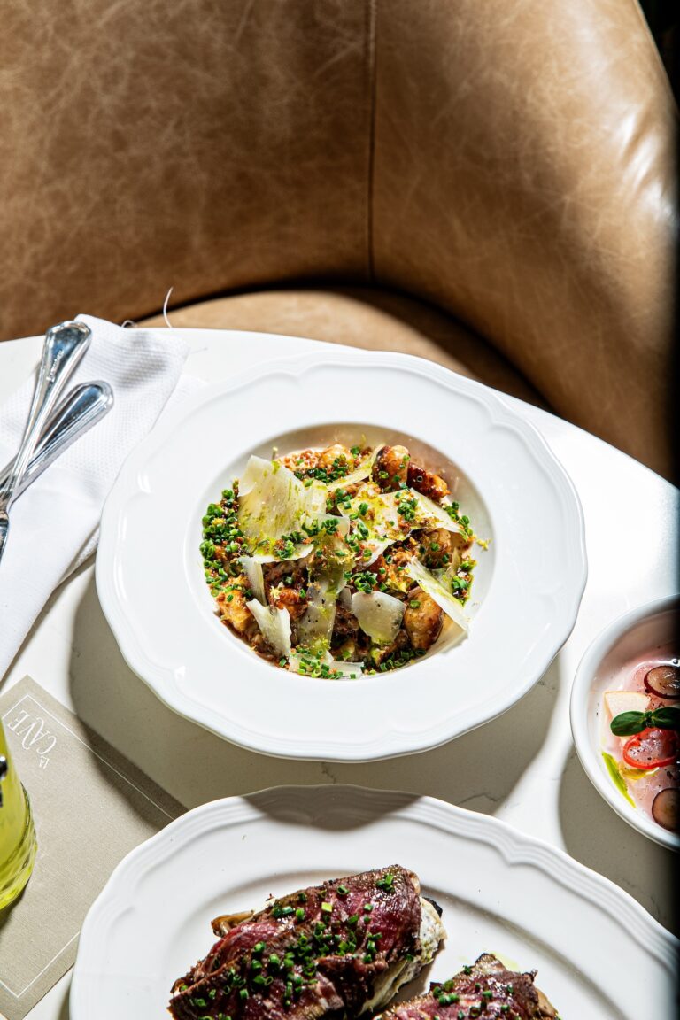 Duck Confit Gnocchi at La Cave in Charleston, SC