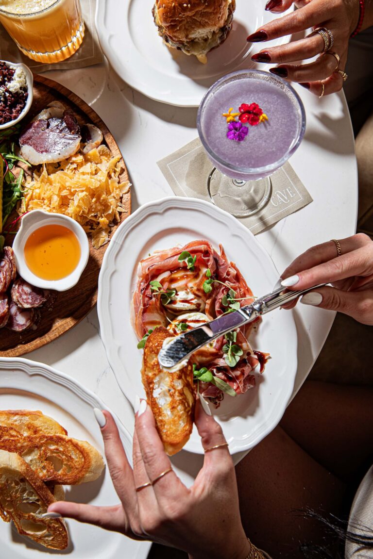 Shareable dishes at La Cave in Charleston, SC
